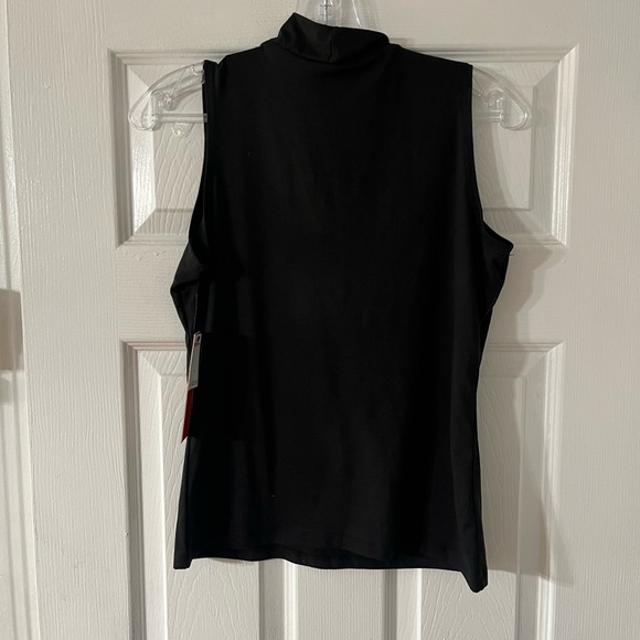 Hot Kiss Womens Tank Top Black Pullover Mock Neck Size Large, made in - Picture 10 of 12